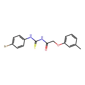 N-[(4-bromophenyl)carbamothioyl]-2-(3-methylphenoxy)acetamide structure