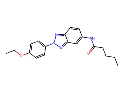 N-[2-(4-ethoxyphenyl)benzotriazol-5-yl]pentanamide structure