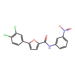 5-(3,4-dichlorophenyl)-N-(3-nitrophenyl)furan-2-carboxamide structure