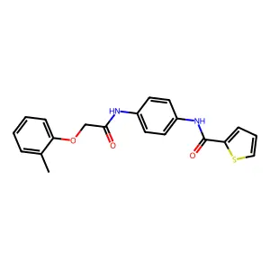 N-[4-[[2-(2-methylphenoxy)acetyl]amino]phenyl]thiophene-2-carboxamide structure