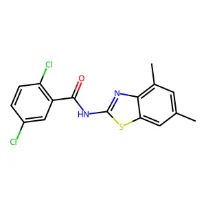 2,5-dichloro-N-(4,6-dimethyl-1,3-benzothiazol-2-yl)benzamide structure