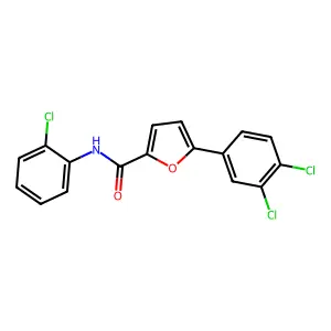 N-(2-chlorophenyl)-5-(3,4-dichlorophenyl)furan-2-carboxamide structure