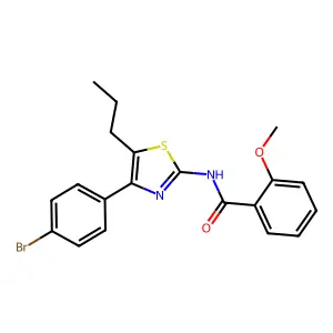 N-[4-(4-bromophenyl)-5-propyl-1,3-thiazol-2-yl]-2-methoxybenzamide structure