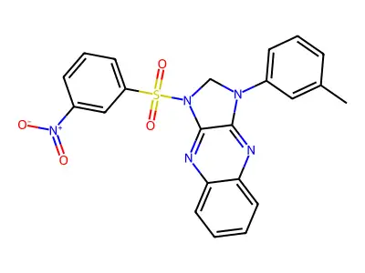 1-(3-methylphenyl)-3-(3-nitrophenyl)sulfonyl-2H-imidazo[4,5-b]quinoxaline structure