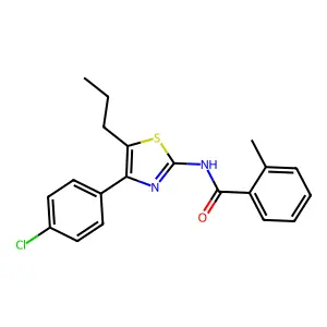 N-[4-(4-chlorophenyl)-5-propyl-1,3-thiazol-2-yl]-2-methylbenzamide structure