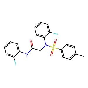 2-(2-fluoro-N-(4-methylphenyl)sulfonylanilino)-N-(2-fluorophenyl)acetamide structure