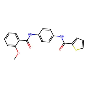 N-{4-[(2-methoxybenzoyl)amino]phenyl}-2-thiophenecarboxamide structure