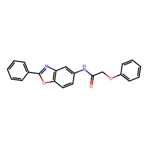 2-phenoxy-N-(2-phenyl-1,3-benzoxazol-5-yl)acetamide structure