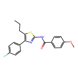 N-[4-(4-fluorophenyl)-5-propyl-1,3-thiazol-2-yl]-4-methoxybenzamide structure