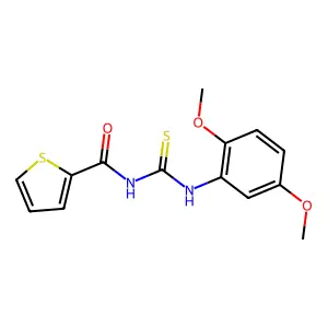 N-[(2,5-dimethoxyphenyl)carbamothioyl]thiophene-2-carboxamide structure
