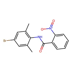 N-(4-bromo-2,6-dimethylphenyl)-2-nitrobenzamide structure