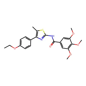 N-[4-(4-ethoxyphenyl)-5-methyl-1,3-thiazol-2-yl]-3,4,5-trimethoxybenzamide structure