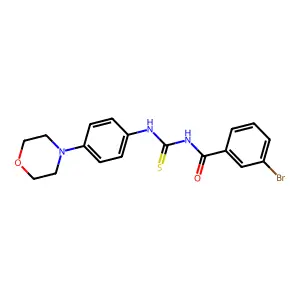 3-bromo-N-[(4-morpholin-4-ylphenyl)carbamothioyl]benzamide structure