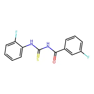 N-(3-fluorobenzoyl)-N'-(2-fluorophenyl)thiourea structure