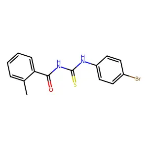 N-[(4-bromophenyl)carbamothioyl]-2-methylbenzamide structure