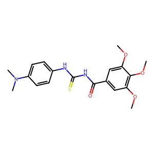 N-[4-(dimethylamino)phenyl]-N'-(3,4,5-trimethoxybenzoyl)thiourea structure
