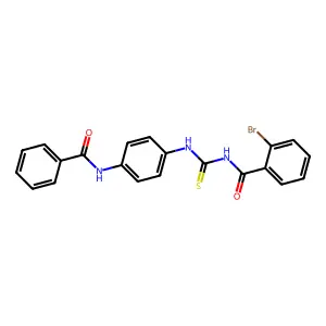 N-[(4-benzamidophenyl)carbamothioyl]-2-bromobenzamide structure
