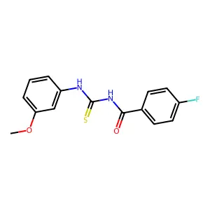 4-fluoro-N-[(3-methoxyphenyl)carbamothioyl]benzamide structure