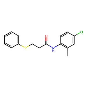 N-(4-chloro-2-methylphenyl)-3-(phenylsulfanyl)propanamide structure