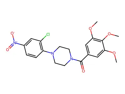 [4-(2-Chloro-4-nitrophenyl)piperazin-1-yl](3,4,5-trimethoxyphenyl)methanone structure