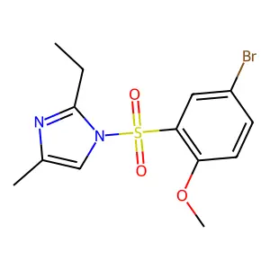 1-(5-Bromo-2-methoxy-benzenesulfonyl)-2-ethyl-4-methyl-1H-imidazole structure