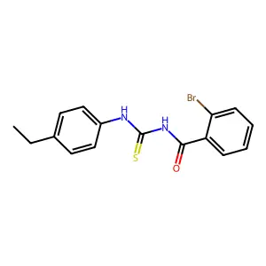 2-bromo-N-[(4-ethylphenyl)carbamothioyl]benzamide structure