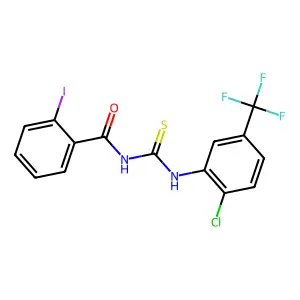 N-[[2-chloro-5-(trifluoromethyl)phenyl]carbamothioyl]-2-iodobenzamide structure