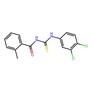 N-[(3,4-dichlorophenyl)carbamothioyl]-2-methylbenzamide structure