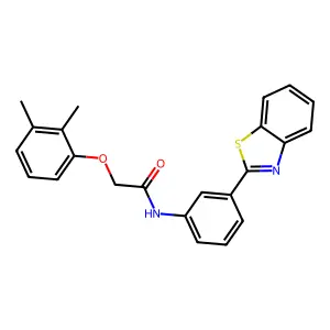 N-[3-(1,3-benzothiazol-2-yl)phenyl]-2-(2,3-dimethylphenoxy)acetamide structure