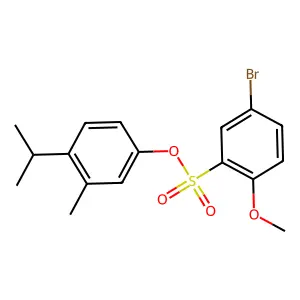3-Methyl-4-(methylethyl)phenyl 5-bromo-2-methoxybenzenesulfonate structure
