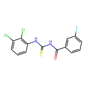 N-[(2,3-dichlorophenyl)carbamothioyl]-3-fluorobenzamide structure