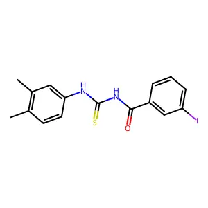 N-[(3,4-dimethylphenyl)carbamothioyl]-3-iodobenzamide structure