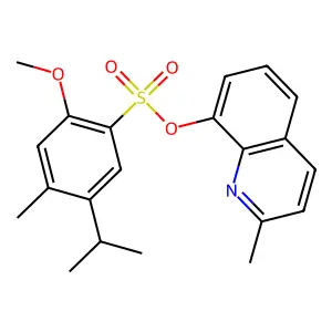 2-Methyl-8-quinolyl 2-methoxy-4-methyl-5-(methylethyl)benzenesulfonate structure
