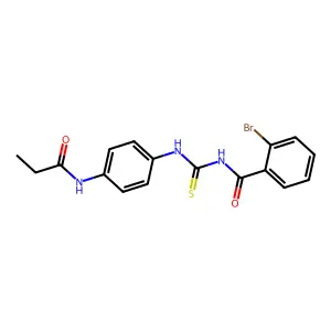 2-bromo-N-[[4-(propanoylamino)phenyl]carbamothioyl]benzamide structure