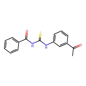 N-[(3-acetylphenyl)carbamothioyl]benzamide structure