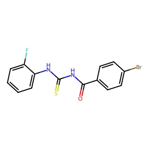 4-bromo-N-[(2-fluorophenyl)carbamothioyl]benzamide structure