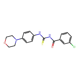 3-chloro-N-[(4-morpholin-4-ylphenyl)carbamothioyl]benzamide structure