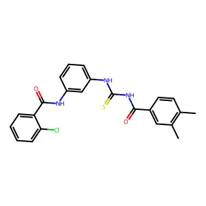 2-chloro-N-[3-({[(3,4-dimethylbenzoyl)amino]carbothioyl}amino)phenyl]benzamide structure