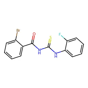 2-bromo-N-[(2-fluorophenyl)carbamothioyl]benzamide structure