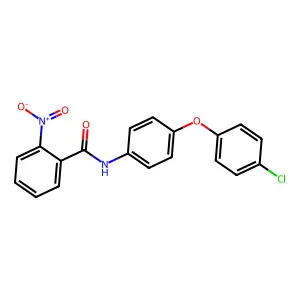 N-[4-(4-chlorophenoxy)phenyl]-2-nitrobenzamide structure