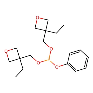 Phosphorous acid, bis[(3-ethyl-3-oxetanyl)methyl] phenyl ester structure