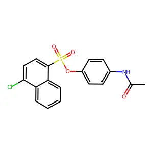 4-Acetamidophenyl 4-chloronaphthalene-1-sulfonate structure
