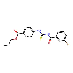 Propyl 4-({[(3-bromophenyl)carbonyl]carbamothioyl}amino)benzoate structure