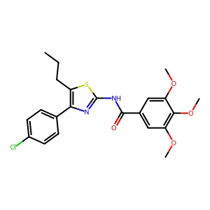 N-[4-(4-chlorophenyl)-5-propyl-1,3-thiazol-2-yl]-3,4,5-trimethoxybenzamide structure