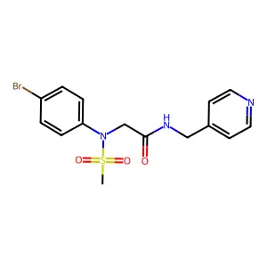 2-(4-bromo-N-methylsulfonylanilino)-N-(pyridin-4-ylmethyl)acetamide structure