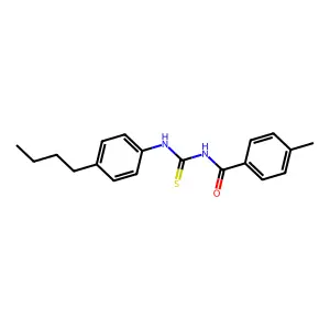 N-[(4-butylphenyl)carbamothioyl]-4-methylbenzamide structure