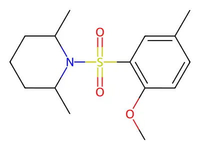 1-(2-Methoxy-5-methylbenzenesulfonyl)-2,6-dimethylpiperidine structure