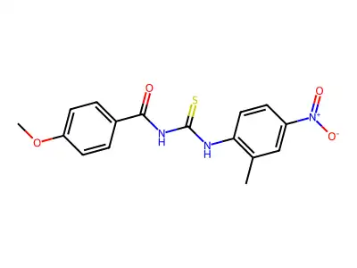 4-methoxy-N-[(2-methyl-4-nitrophenyl)carbamothioyl]benzamide structure