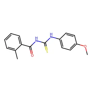 N-[(4-methoxyphenyl)carbamothioyl]-2-methylbenzamide structure