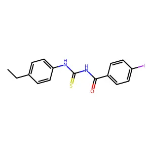 N-[(4-ethylphenyl)carbamothioyl]-4-iodobenzamide structure